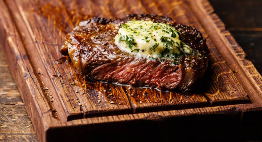 Sunday Dinner: Grilled Ribeye Steak, Herb Garlic Butter