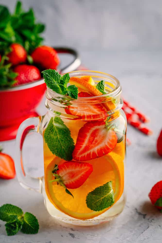 Chamomile Orange Strawberry Iced Tea